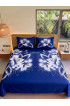 Hand Painted Rayon Bedsheet Set King Size Hand Painted Rayon Bedsheet Set King Size